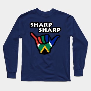 South Africa Sharp Sharp Hand Sign South African Flag Long Sleeve T-Shirt